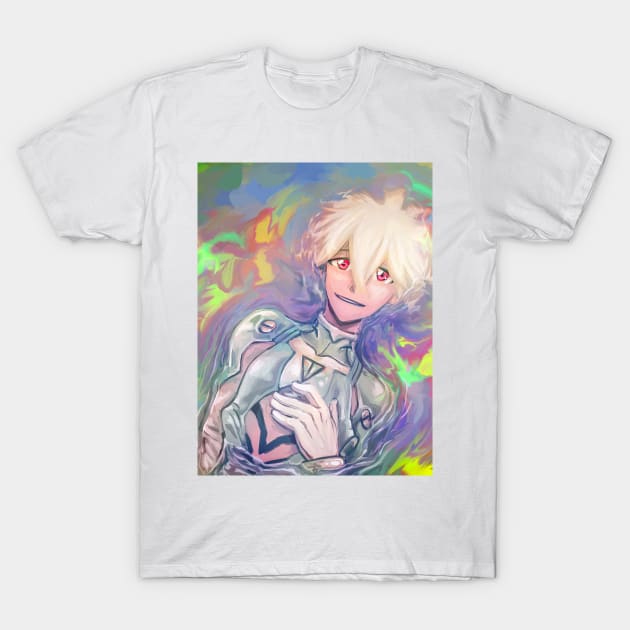 NGE KAWORU NAGISA NEON GENESIS EVANGELION WHITE PLUGSUIT T-Shirt by Angsty-angst